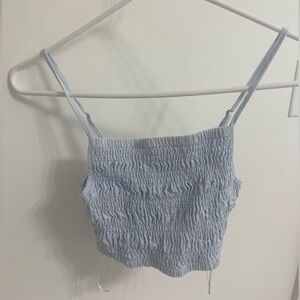 Crescent Cinched Baby Blue Bralette Top